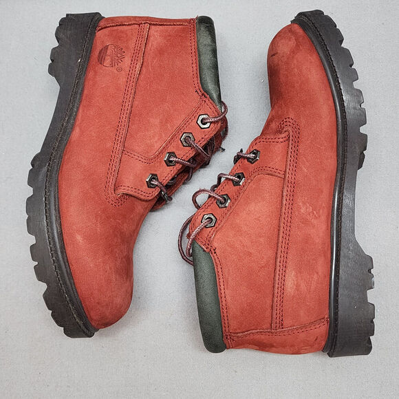 Timberland Nellie Chukka Women`s Red Waterproof Boots‎ 22387 Sz 7.5 M - Picture 4 of 9